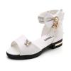 Children's Sandals 2024 Summer New Sweet Princess Fashion Shoes Girls’ Soft Sole Korean Style Roman Shoes Elegant Temperament