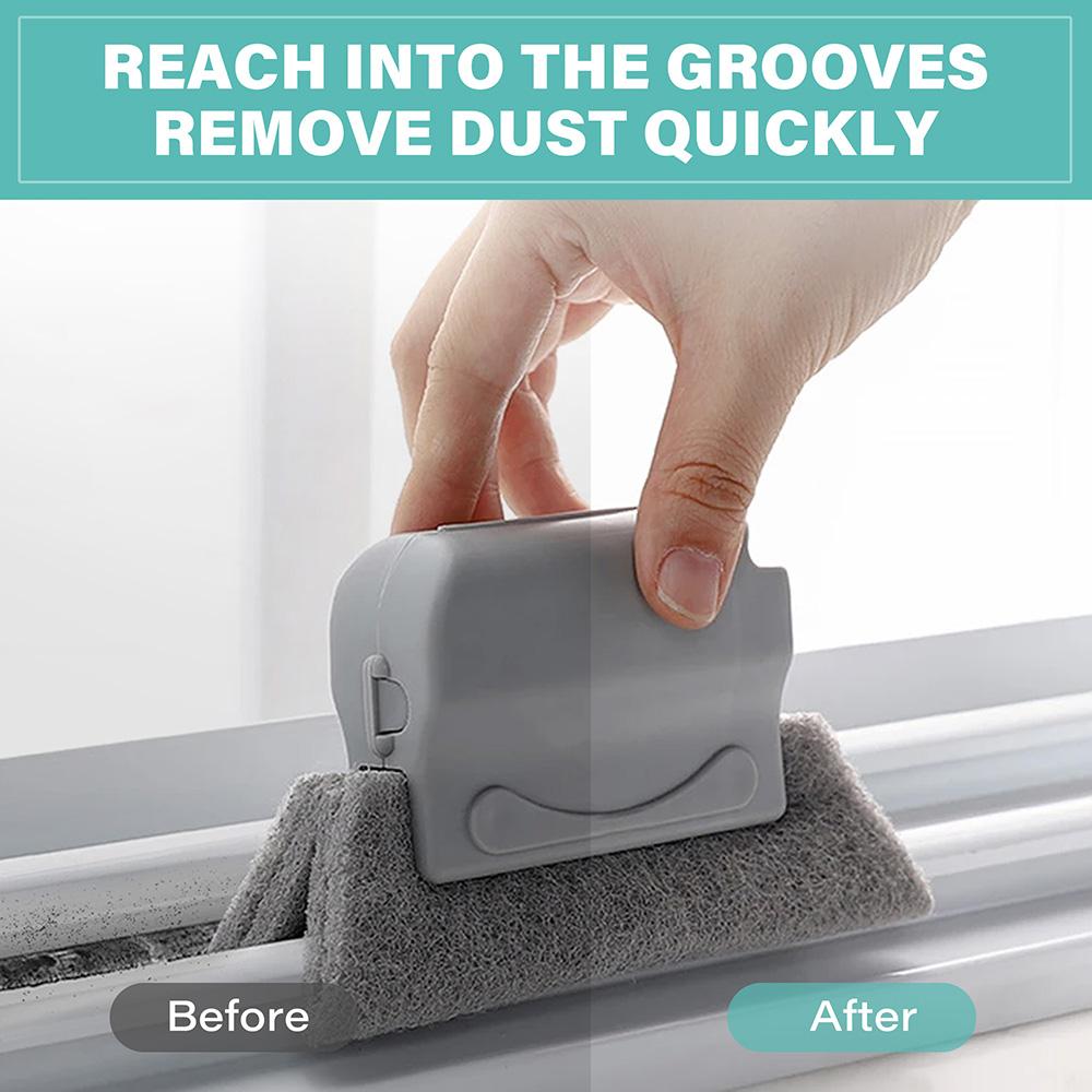 9pcs Groove Cleaning Tool Window Frame Door Groove Cleaning Brush Sliding Door Track Cleaning Tools Hand-held Crevice Cleaner