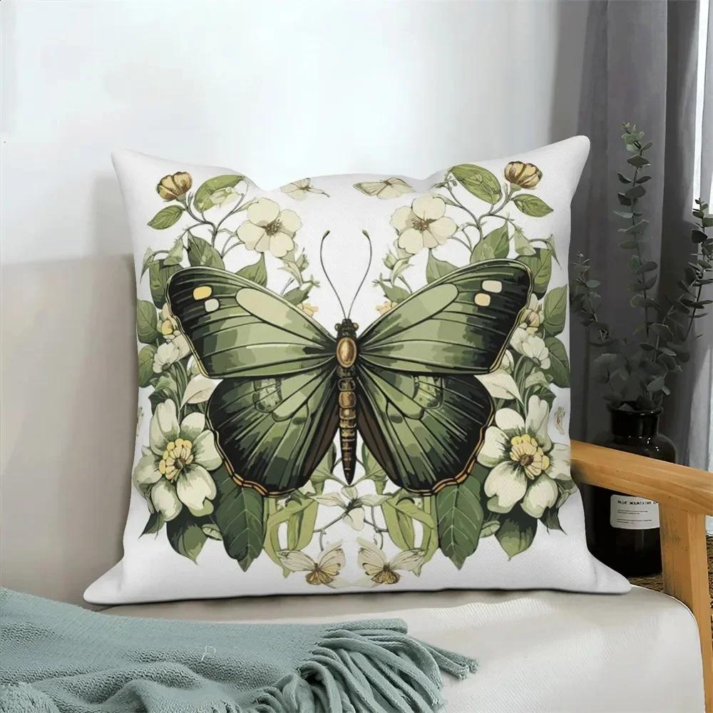 Home Decoration Cushion Cover Butterfly Flower Pillow Cover Sofa Car Decoration Pillow Cover