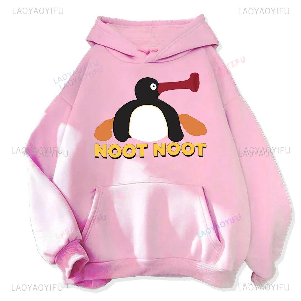 Music-listening Penguin Emotion Autumn Winter Hoodies Men Fashion Long Sleeve Sweatshirts Women Streetwear Pullovers Sudaderas