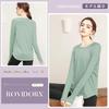 Rovidorx Long Sleeve Yoga Loose Fit with Thumb Perfect for Gym and UV and Product Women's T-Shirt, Holes, Wear, Pilates, Training, Running, More,