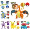 Pokemon Transforming Egg Figures Pikachu Charizard Bulbasaur Collectible Toys