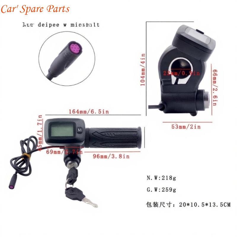 Y4UA Motorbike Pace Regulation Grip Live LCD Display Slope Power Increase ABS