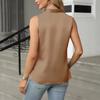 Women's Imitation Silk Sleeveless Vest Top Summer Comfortable Breathable V-Neck Shirt Tank Top Fashion Solid Color Elegant Vest