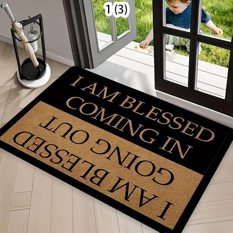 

Welcome Doorstep Mat Fun Text Home Decoration Floor Mat Living Room Bedroom Entrance Farmhouse Anti Slip Door Mat 40cm x 60cm