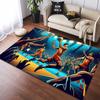Vibrant Basketball Match Scene Area Rug, Non-Slip Floor Mat