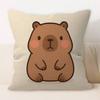 Funda de Almohada Dibujo Capibara Hipopótamo Funda de Cojín Funda de Almohada Sala de Estar Sofá Decoración del Hogar Personalizado