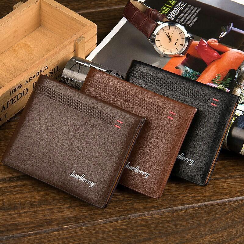 New Men's Wallet European American Short Horizontal