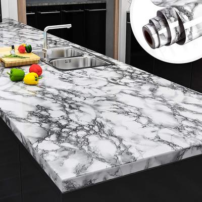 10M Marble Wallpaper Self Adhesive Furniture Film Wall Stickers Kitchen Decor