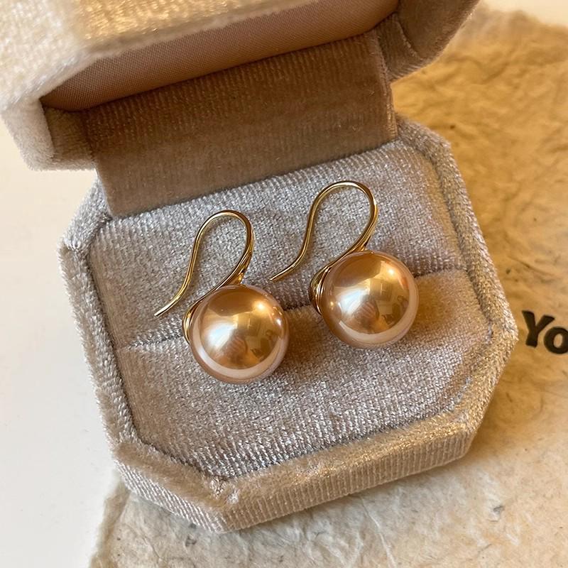 Korean Style S925 Silver Pearl Stud Earrings for Women - Simple, Elegant, and High-End
