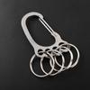 4 Keyrings Waist Hanging Silver Color Car Key Clip Car Keyring Key Ring Holder Big Feet Key Chain