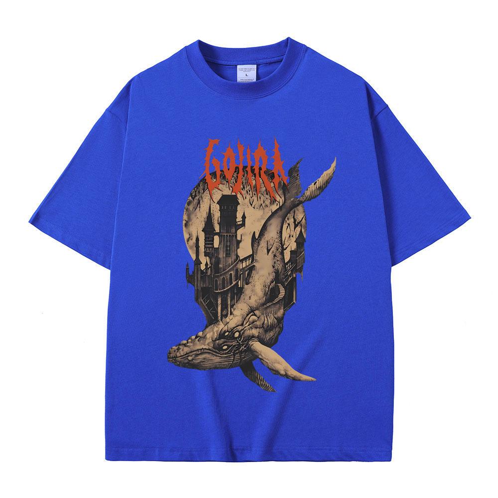 French Metal Band Gojira From Mars To Sirius Flying Whales Vintage Rock Graphic T Shirt Men Women 100% Cotton Oversized T-shirts