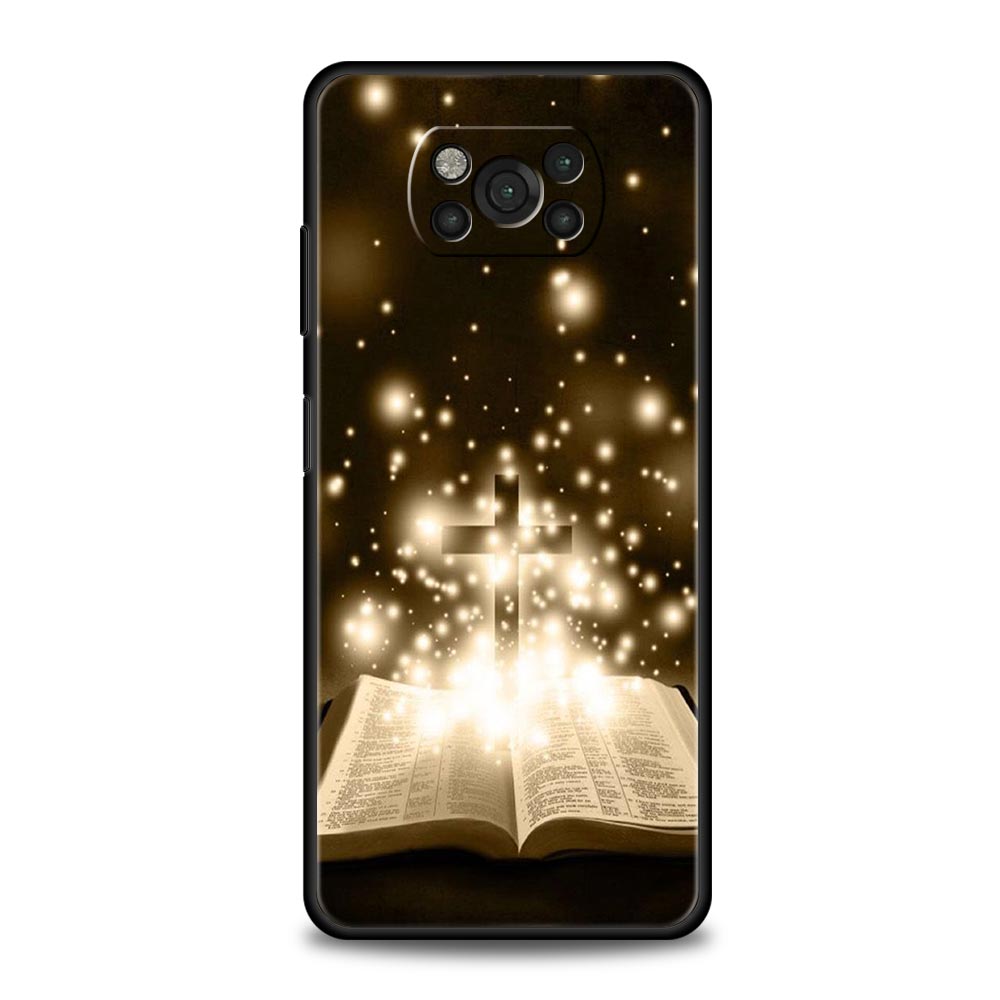 Phone Case for Xiaomi Poco F7 F6 F5 F4 F3 X7 X6 X5 X4 X3 NFC M4 C51 C55 GT Soft TPU Cover Faith Christian Religious Jesus Clear