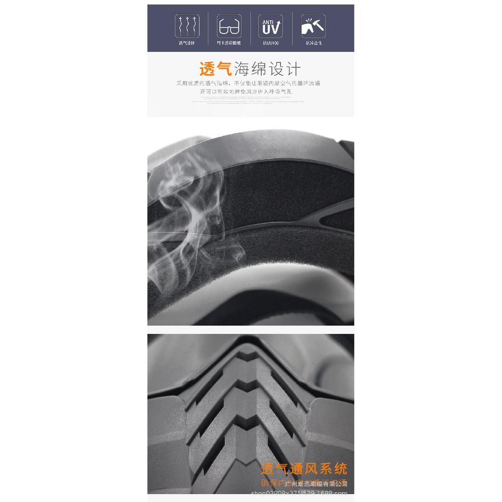 Face Mask, Goggles, Wind and Sand Protection Eyewear, Motorcycle Off-road Helmet, Glasses for Outdoor Sports