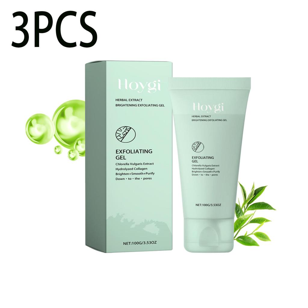 HOYGI Herbal Exfoliating Gel for Face Oil Control Remove Dead Skin Cleaning Pores Brightening Nourish Reduce Dirt Whitening Skin