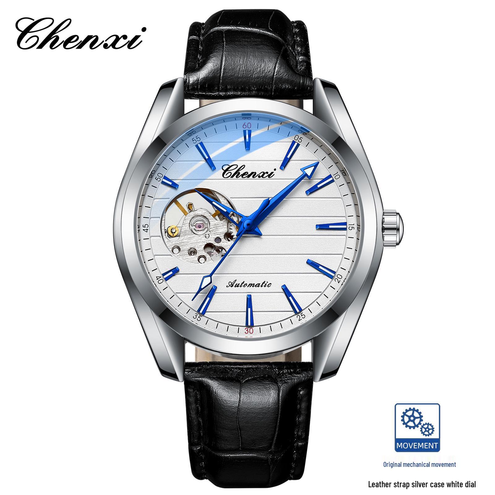 Chenxi Men s Automatic Skeleton Mechanical Watch with Steel Strap