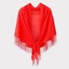 Chic Summer Lace Triangle Scarf: Sun Protection, Tassel Shawl, Fashionable & Versatile for Elegant Ladies.
