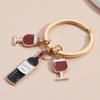 Enamel Beer  Beer Cup Red Wine Bar Souvenir Gift For Women Men Accessorie Car Hanging Jewelry Bag Charm