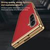 For Samsung Galaxy Z Fold 7 Case Luxury PU Leather Skin Plating Protective Back Cover Case For Samsung Z Fold7 Phone Shell