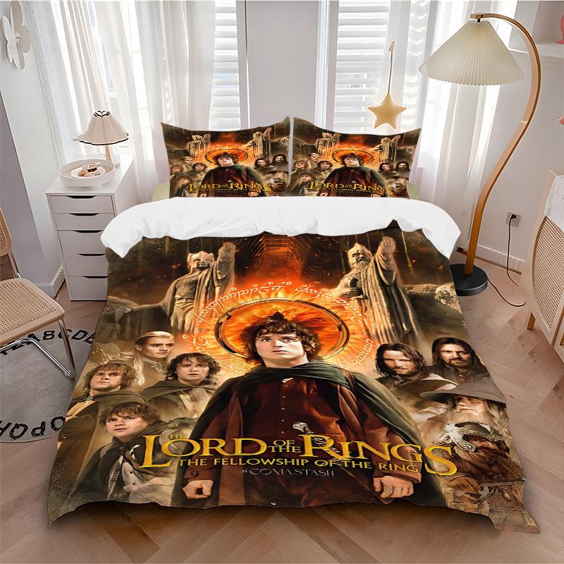 3pcs Lord_of_the_Rings Duvet Cover Set (1 Duvet Cover + 2 Pillowcases, No Core) - Comfortable, And Breathable Bedroom Decoration Yy251104080