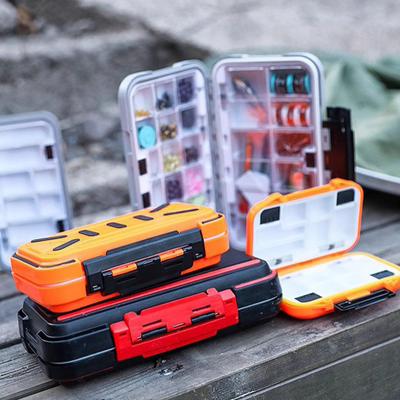 Fishing Tackle Box Waterproof Lure Storage Case Double Sided Fishing Tool Organizer Container Compartments Fishing Accessories