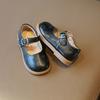 Toddler Girls Mary Jane Shoes Soft Leather Cutout Breathable Casual Flats Adjustable Strap Comfortable Fit
