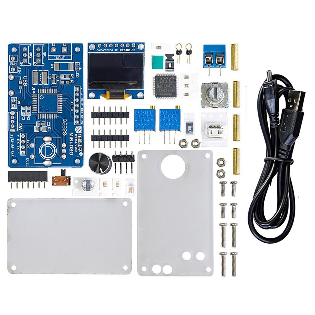 Mini DOS LCD Oscilloscope Electronic Kit, Equipped with STC8K8A Controller, DIY Electronic Making Module
