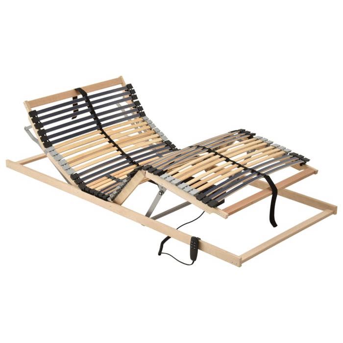 VidaXL Electric Slat Base with 42 Slats 7 Zones Bed Base Bed Frame Slatted Bedroom Home 321829