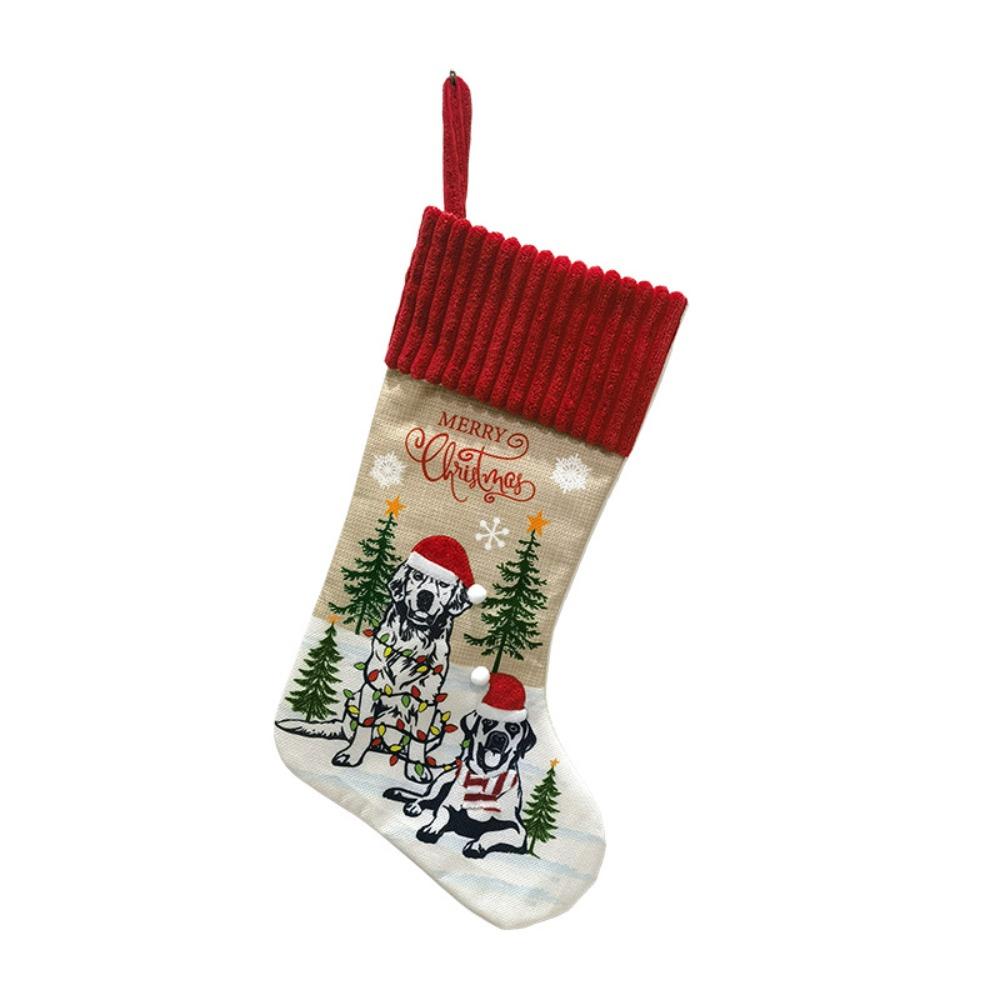 

Hanging Candy Bag Stylish Santa Socks Xmas Pendant Xmas Gift Bags Hotel style A