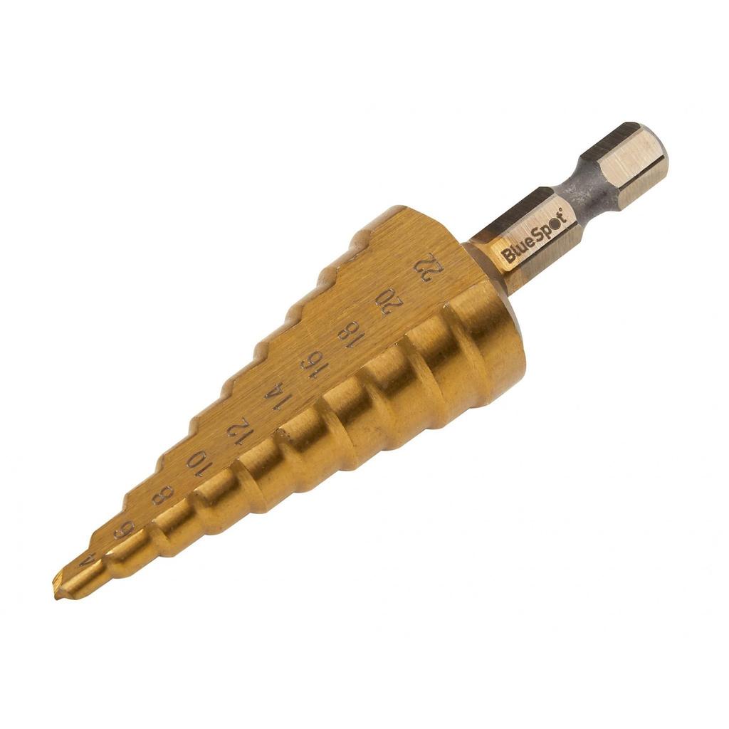 Bluespot Tools Hss 1/4in Hex Shank Step Drill 4-22mm