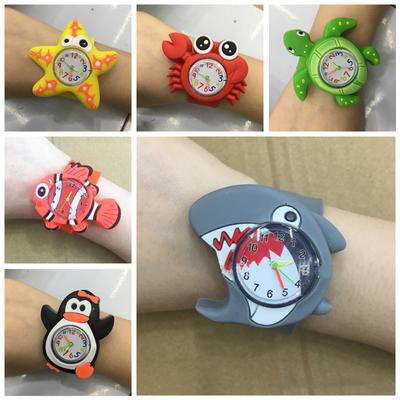 Cartoon Ocean Animals Slap Bracelets Watch Gift Under the Sea Party Decor Turtle Crab Kids Boys Girl Happy Birthday Party Favors