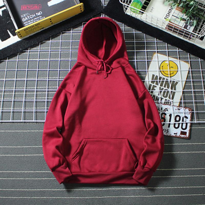Autumn Winter Women's Fleece Lined Hoodie, Oversized Pullover with Long Sleeves and Solid Color Design, Cozy Warm Sweatshirt for Casual Wear