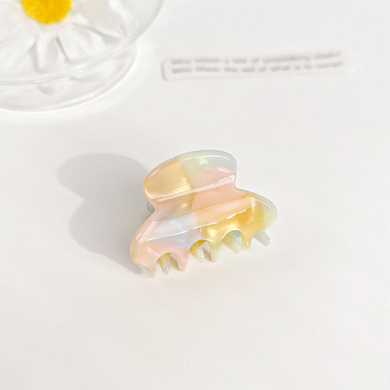 Sweet And Delicate 3CM Mini Arc Small Hair Clip Simple Colorful Acetic Acid Shark Clip Hair Accessories For Woman Girls