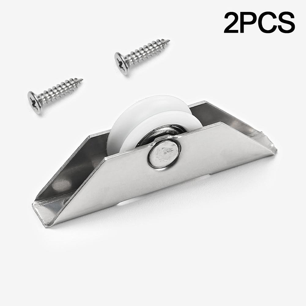 2PCS Door Window Pulley Roller Stainless Steel Bearing Roller Screen Window Door Sliding Wheel Cabinet Door Pulley Hardware