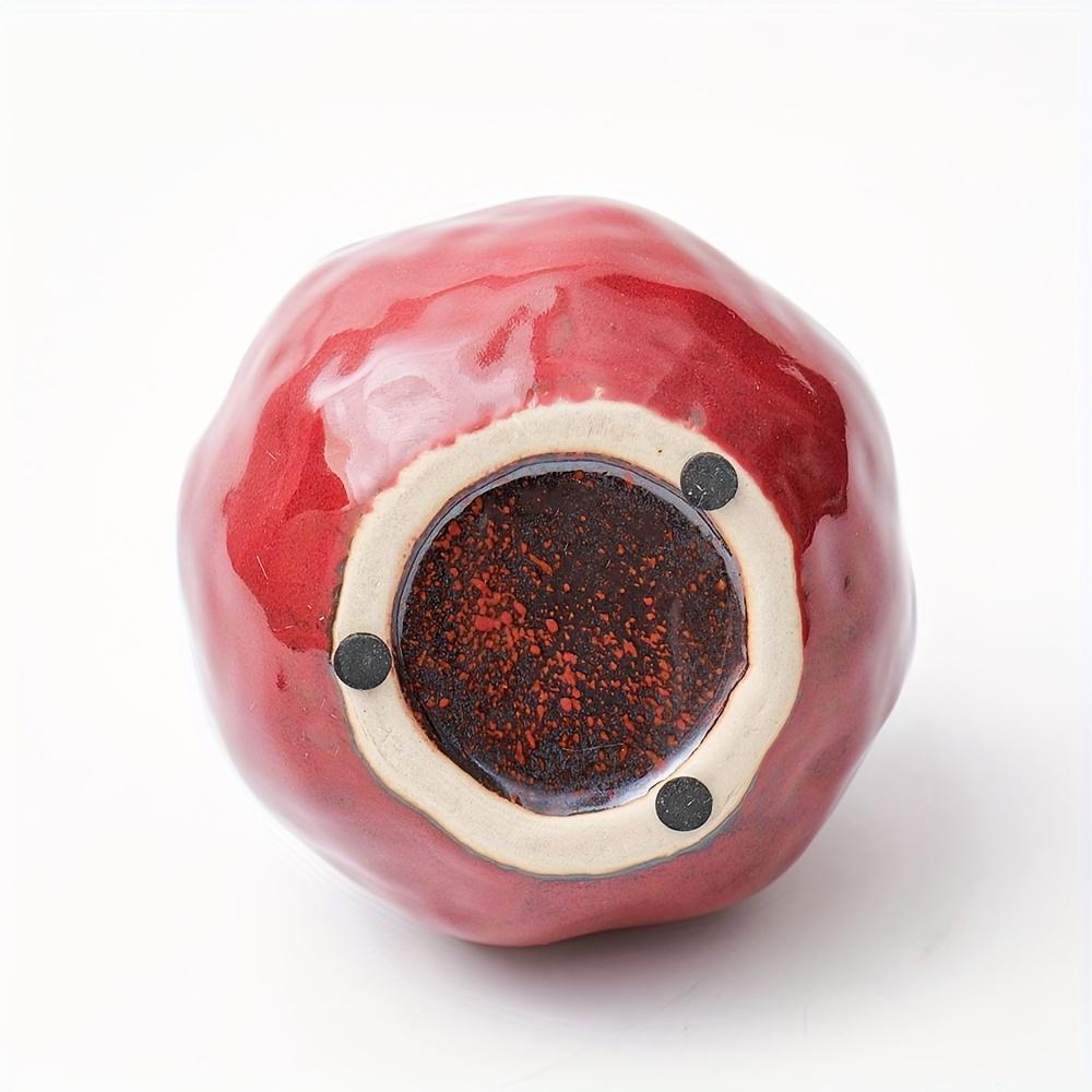 [Ceramic Pomegranate Vase] 12.7cm Contemporary Ceramic Pomegranate Vase - Decorative Piece for Your Home