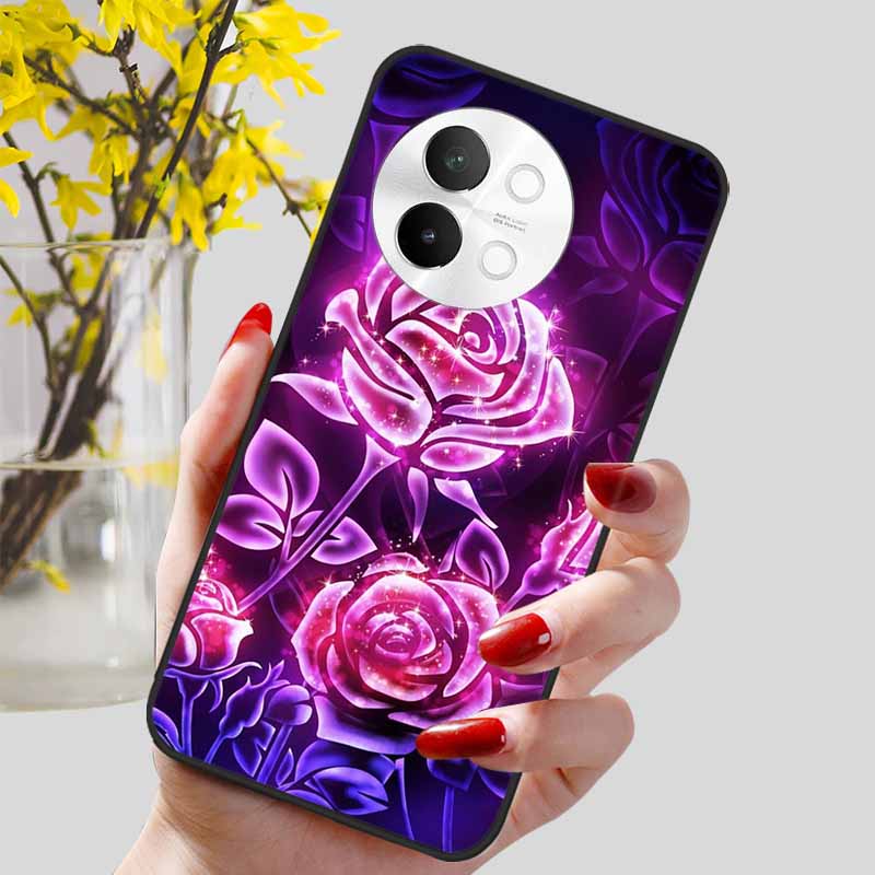 For Vivo V40 Lite 5G Case Fashion Soft Silicone Lovely Phone Cover for Vivo V 40 Lite V40Lite 5G Protect Back Cover TPU Coques