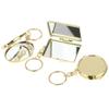 Mini Folding Mirror Keychain, Round Heart Oval Square Shape Double Sided Cosmetic Mirror, Metal Makeup Mirror