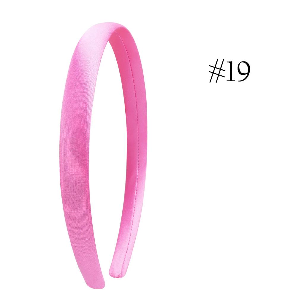 1.5cm Solid Headbands Satin Headband DIY Crafts Hairband Colorful Head Bands for Girls Women Thin Elastic Hair Hoop Accessories