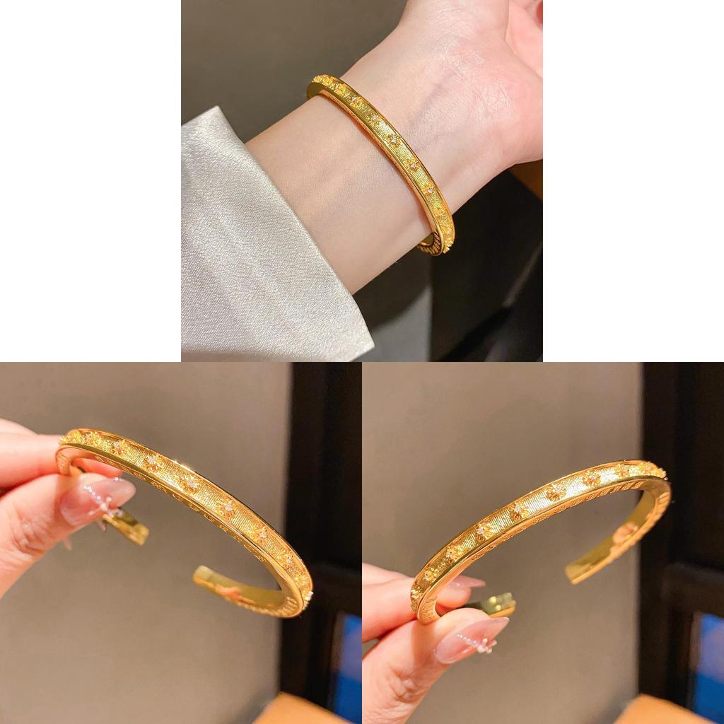 Vintage Cross Bracelet With Cz Zirconia Copper Gold Plating For Fashion Enthusiasts