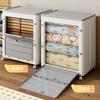 Large Capacity Storage Cabinet Toy Clothing Storage Box&Bins Movable Wheels Multi-Functional Flip-top Organizing Box
