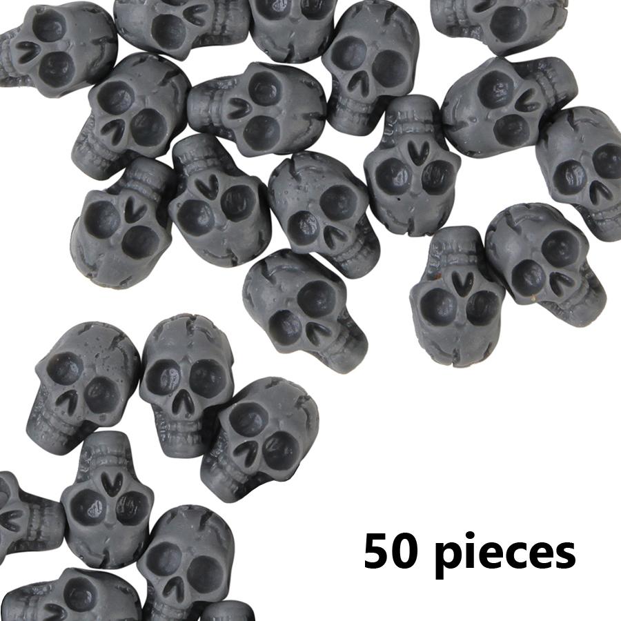 10/50Pcs Skull Nail Art Charms Flatback Beads, Punk Halloween Party Holiday Nail Art DIY Decoration
