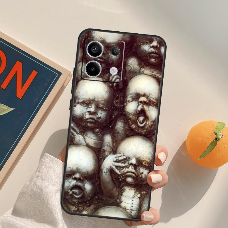 Hr Giger Li II Funda For Xiaomi Redmi Note 13 Pro 9 10 11 12 14 Pro 10S 11S 12S Redmi 14C 13C 10C 12C Case