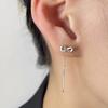 A Pair of Women's Earrings Mobius Love Infinity Long Thread Earrings Suitable for Everyday Wear