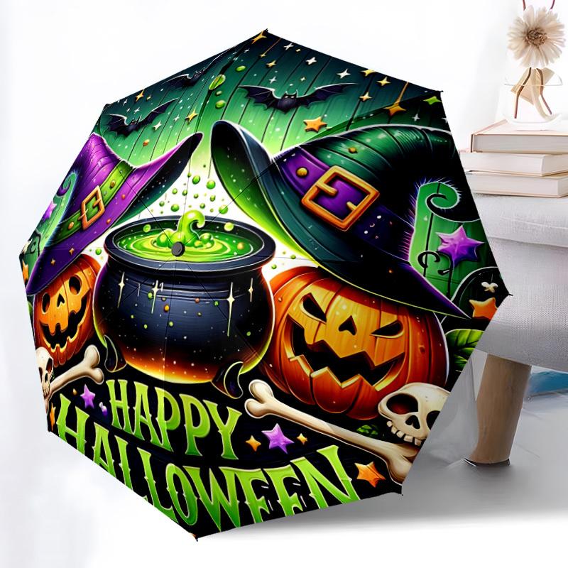 1pc Halloween Cauldron Automatic Folding Umbrella. Portable Collapsible Design, Best  Birthday Festival Gift Yy250924115