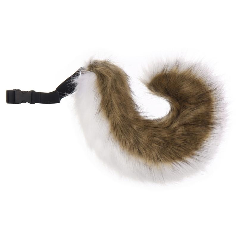 Furry Shiba Inu Tail Belt For Cosplay And Themed Parties Soft Adjustable Faux Furs Accessory Halloween Furry Tail Stay