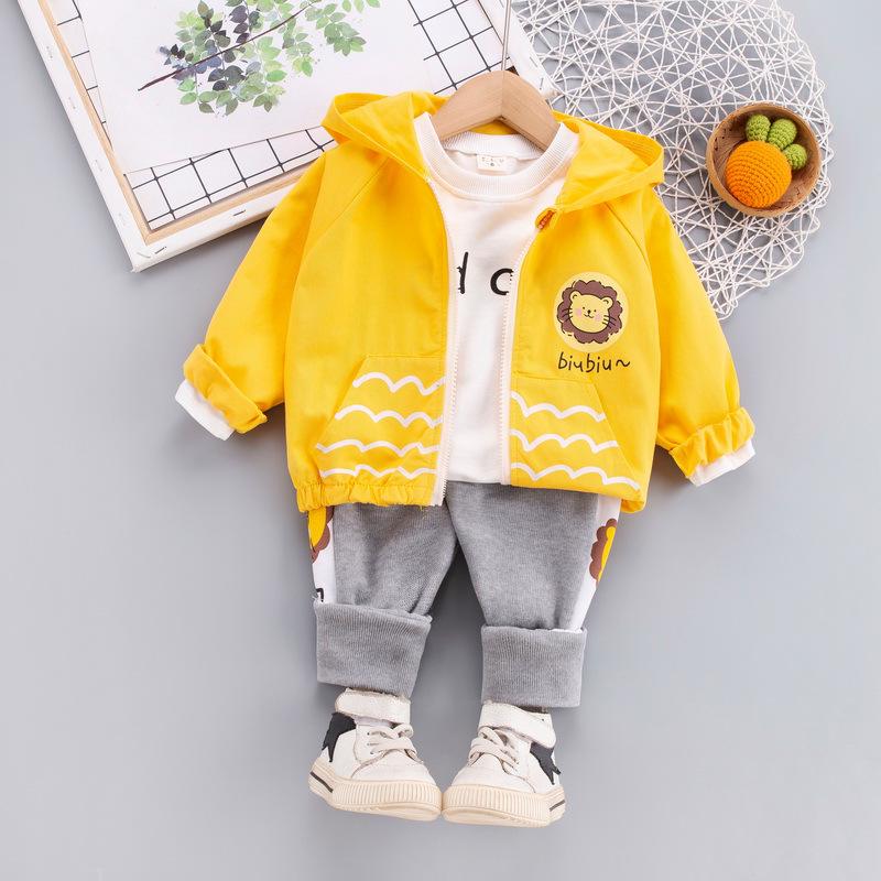 

Детский комплект с капюшоном с рисунком 2023 г.: Свитшоты с длинным рукавом в корейском стиле на весну и осень 90cm