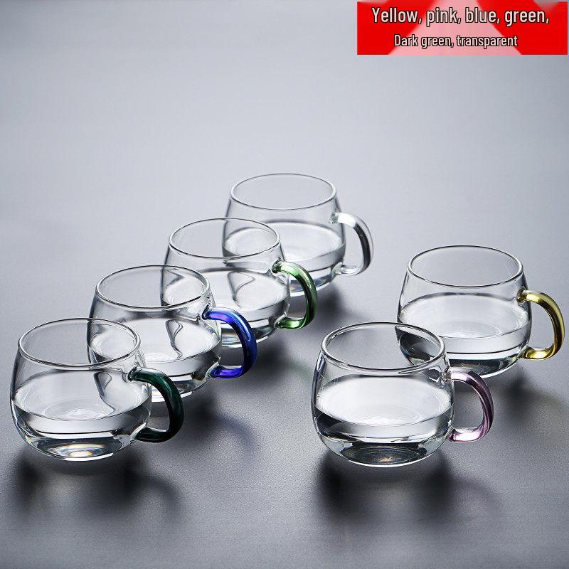 Стеклянная чашка для чая ZISIZ с ручкой