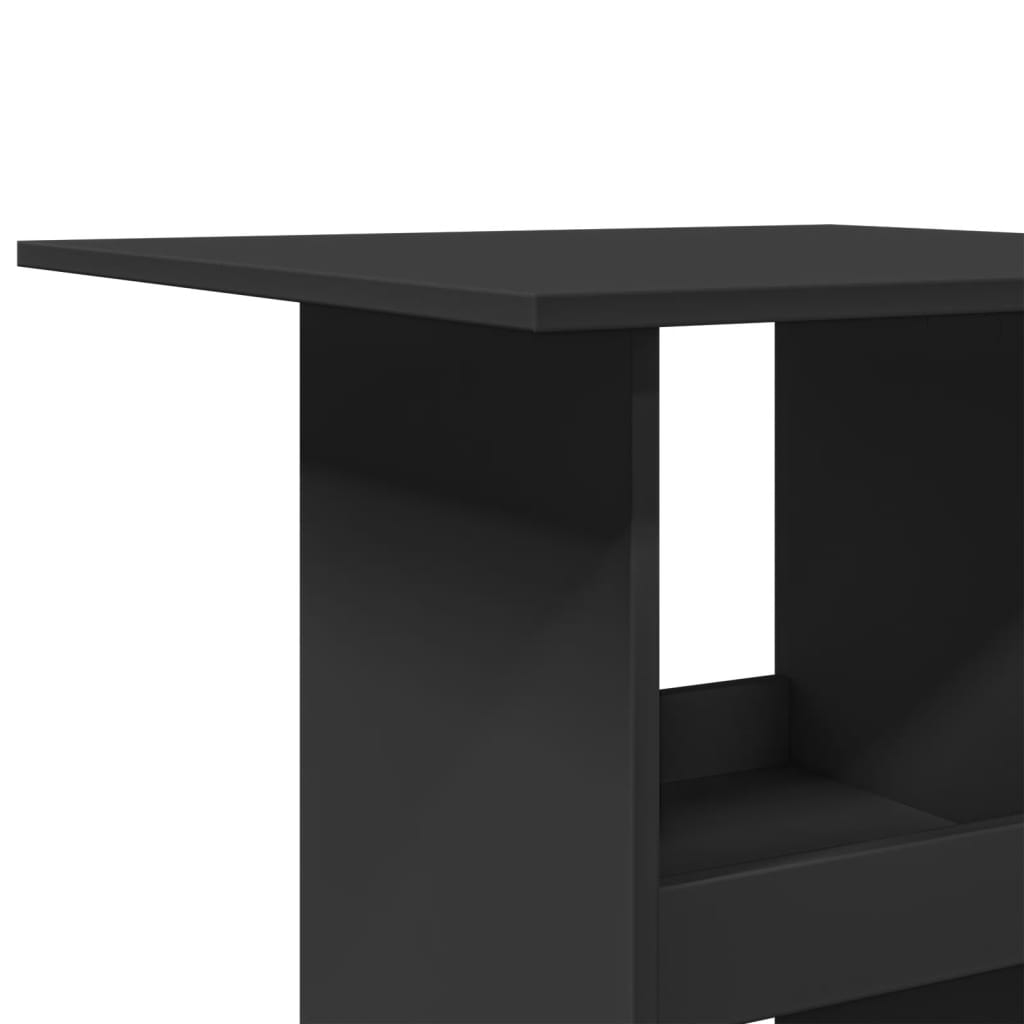 Bartisch with Shelves Black 60 x 60 x 102 cm Engineered Wood