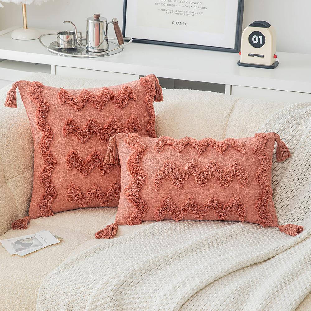 

Шенилловая стеганая наволочка для подушки, наволочка для диванной подушки в гостиную, наволочка для подушки в скандинавском стиле, однотонная наволочка для спинки/поясничной подушки 30 * 50cm without core