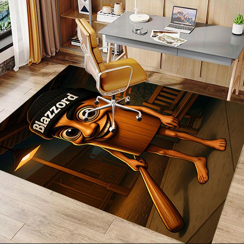 1PC Blazzord Icon Extra Large Non Slip Floor carpet, Office, family, bedroom, Studio Large Area Rug Indoor Rugs